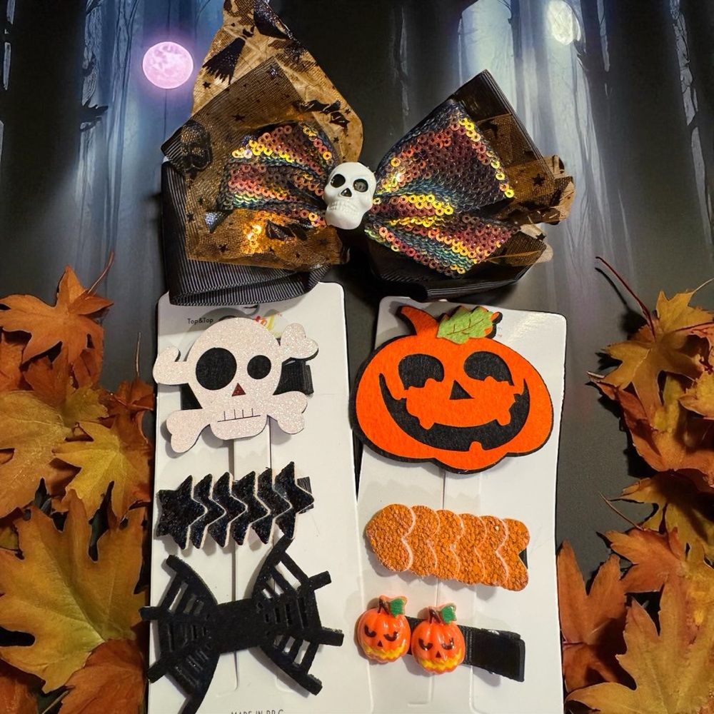 🎃 Spooky Halloween Hair Clip Set 👻